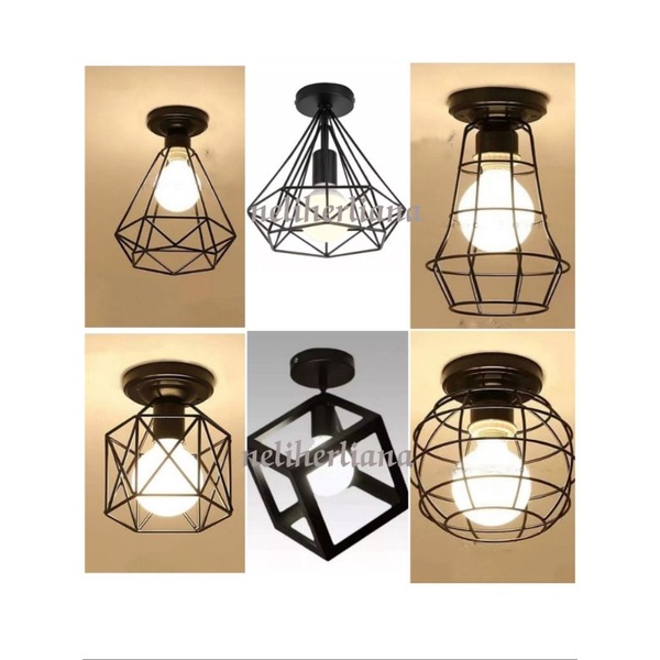 cod kap lampu hias tempel ke plafon