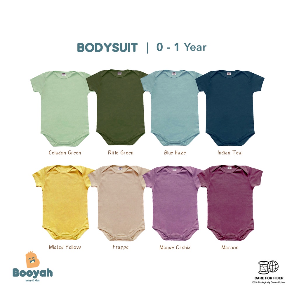 Booyah Baby &amp; Kids Baju Bayi - Bodysuit Celadon Green (0-3 Month)