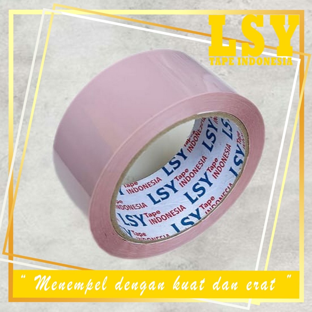 

LSY Lakban Pink 45mm x 80yard Full | Lakan Warna Warni Ketabalan 50mic