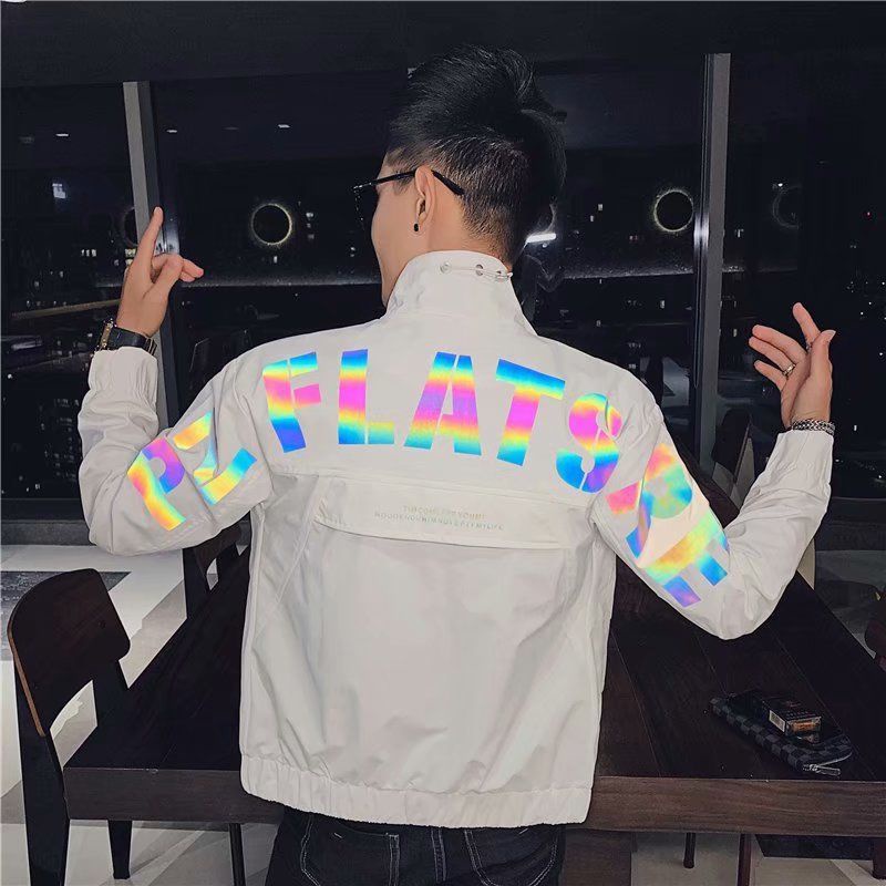 Men's trend reflective jacket jacket jacket