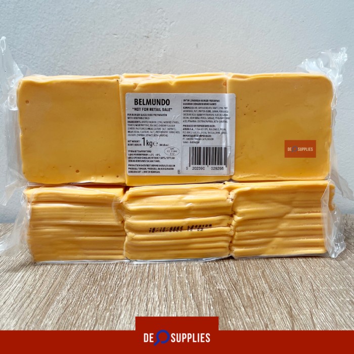 

[Big Sale] Belmundo Keju Burger / Cheese Burger Slices Cheddar isi 84 lembar