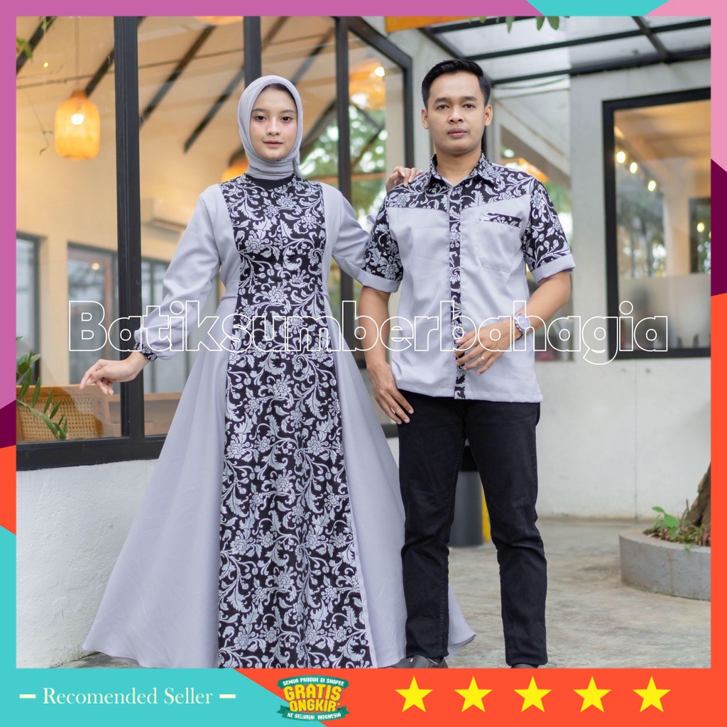 ⭐⭐⭐⭐⭐ Baju Couple Remaja Setelan One Set Murah / set dress gamis couple baju couple pasangan gaun pe