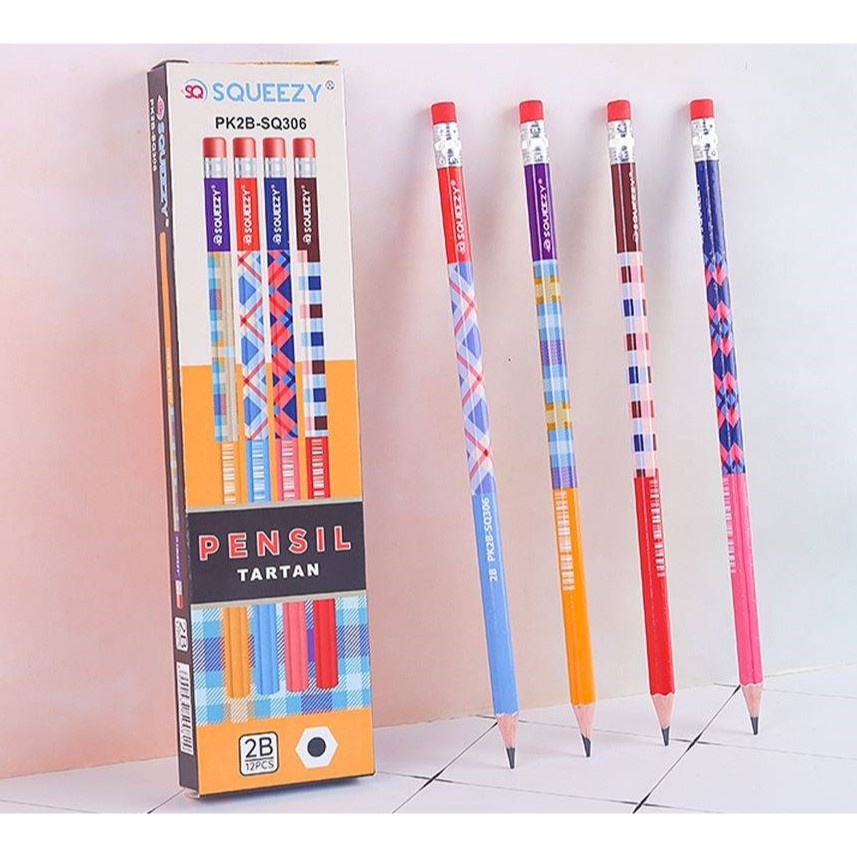 

Pensil 2B SQUEEZY Tartan (12pc)