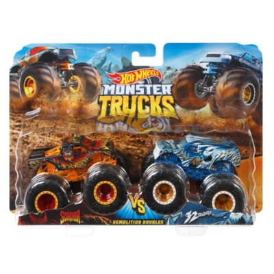 Hot Wheels Set Diecast Mobil Monster Truck Demolition Doubles