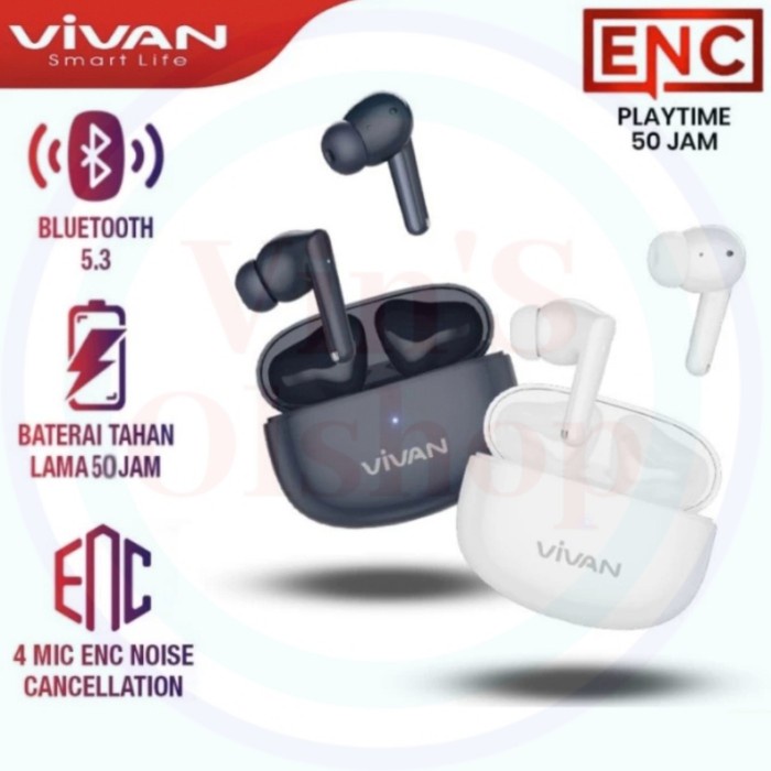 Gaming TWS Vivan Liberty T220 Plus Bluetooth 5.3 4Mic ENC 45ms