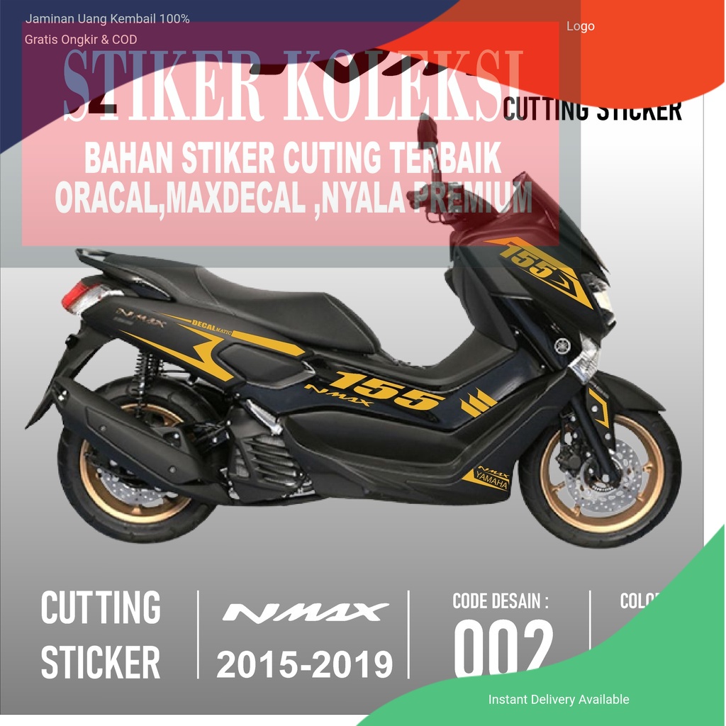 Cutting Sticker Nmax - Aksesoris Motor Stiker Yamaha Nmax Old Skotlet Sticker Striping Lis Variasi C
