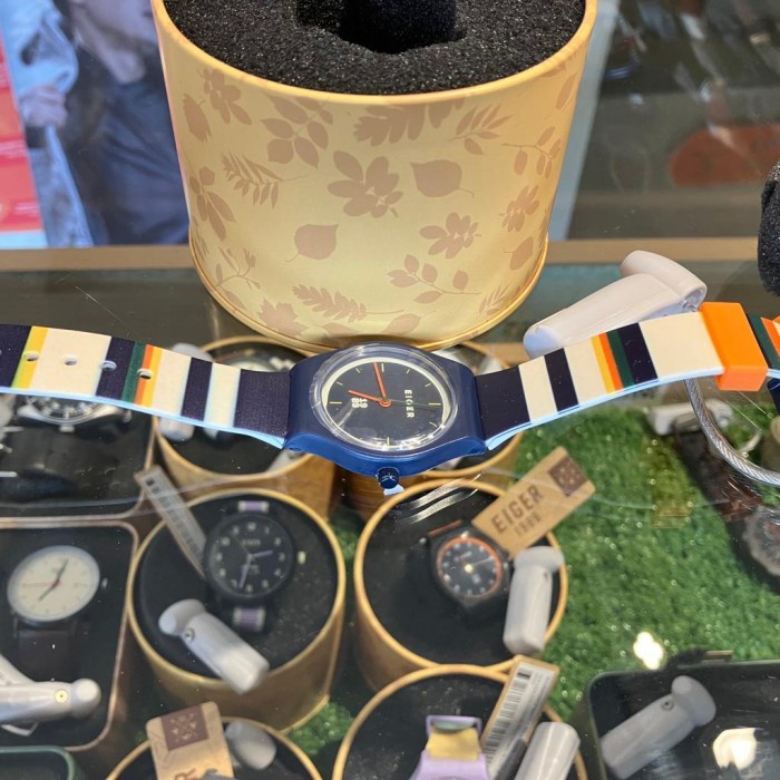 EIGER JAM TANGAN WANITA SERIES LUCILE STRIPE WATCH - NAV