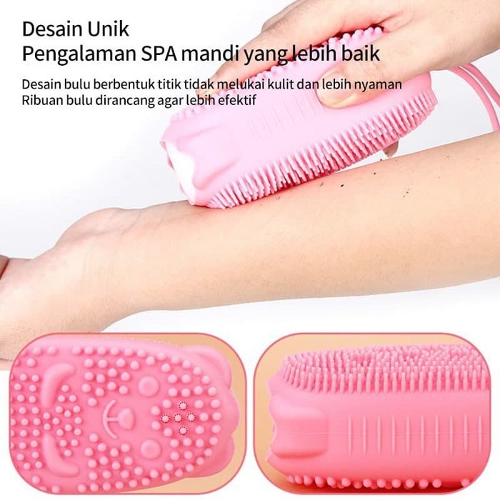 Sikat Mandi Sabun Cair dan Batang Bahan Silikon