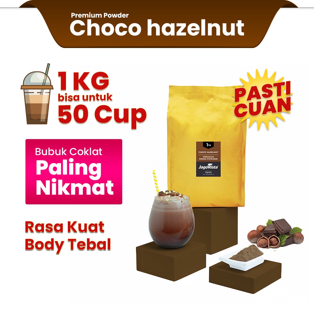 

Jagorista - 1 KG premium GOLD Choco Hazelnut (Bubuk Minuman / drink Powder)