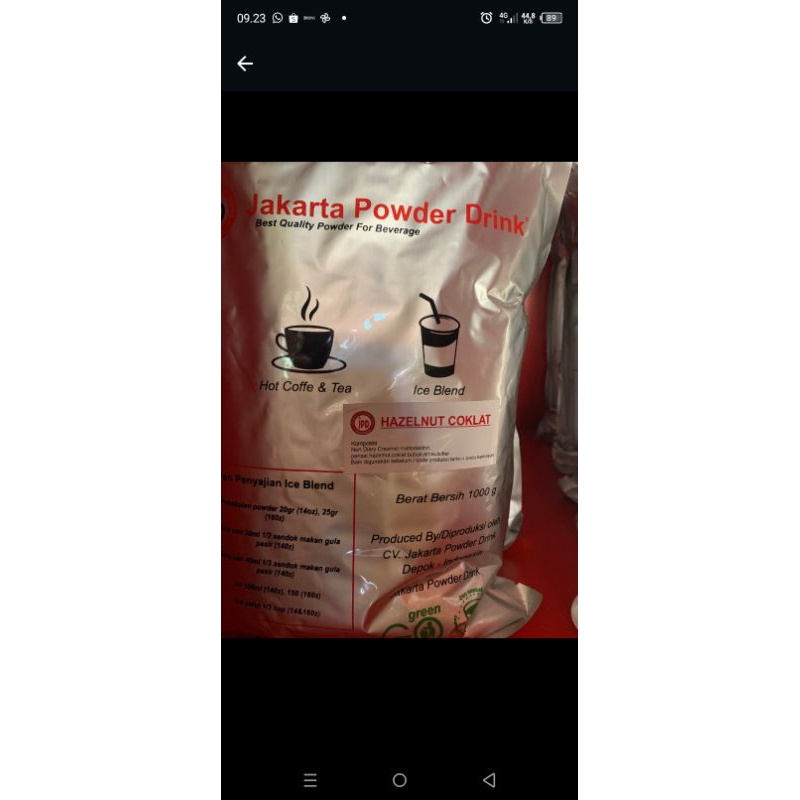

COD POWDER BUBUK MINUMAN RASA HUZELNUT COKLAT