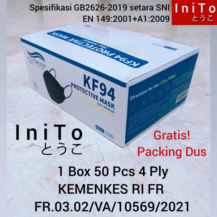 Masker KF94 Korea Masker KF 94 4Ply Masker Disposable Masker KF94 - Kuning, 1 Box = 50 Pcs