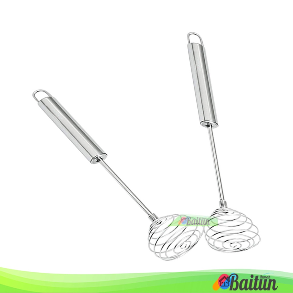 Baitun Kocokan Serbaguna Bentuk Spiral | Pengocok Adonan Telur Bolu | Perlengakapan Membuat Kue