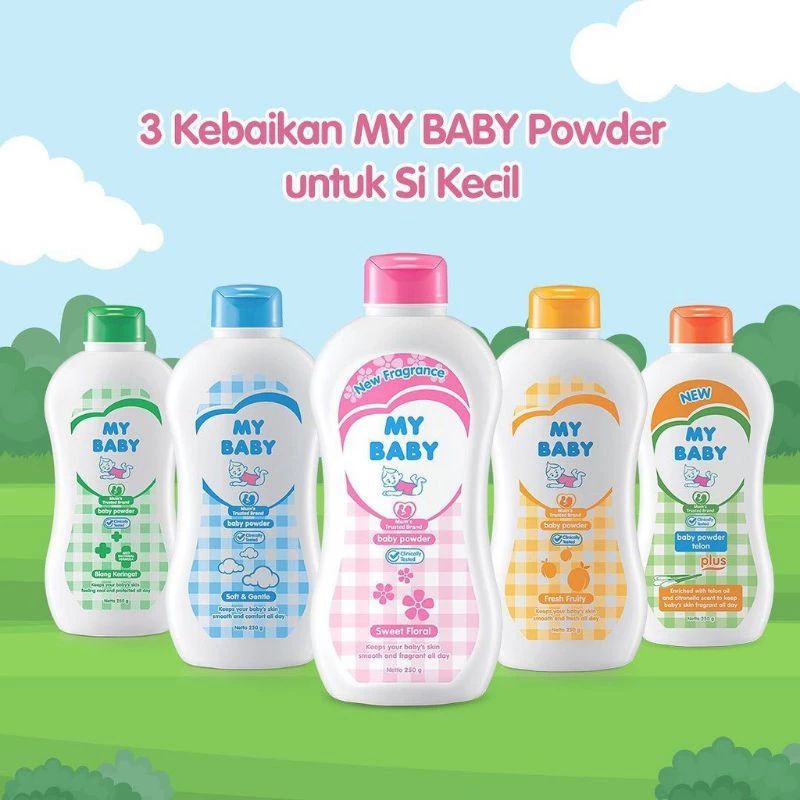 My Baby Powder 50g // 100g+Extra 25g // 150g+Extra 38g Bedak bayi My Baby