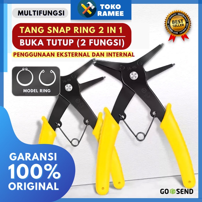 TANG spi  SNAP RING CIRCLIP CIKLIP KNIP PLIER 2 IN 1 LURUS BUKA TUTUP ALAT BUKA SPI