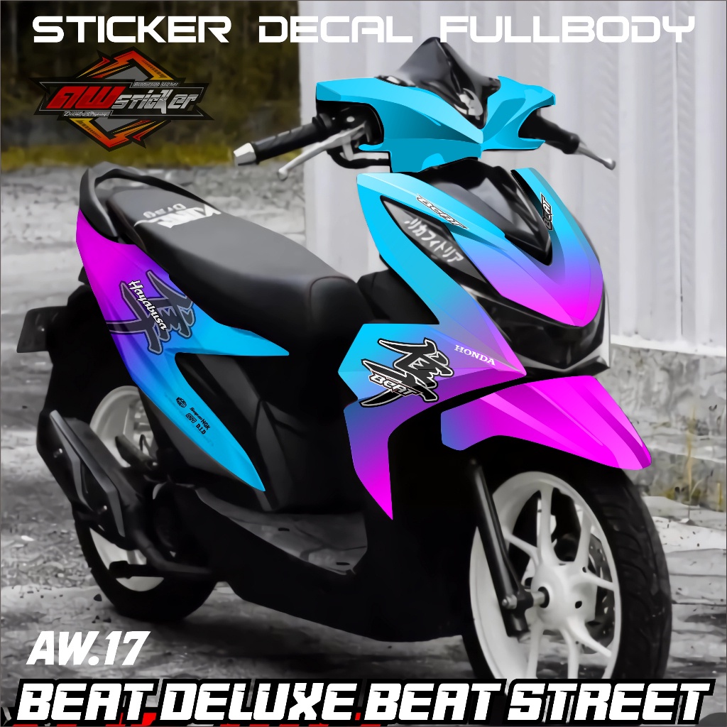 DECAL HONDA BEAT DELUXE 2022 - DECAL BEAT DELUXE 2022 VARIASI Hayabusa AW- 17