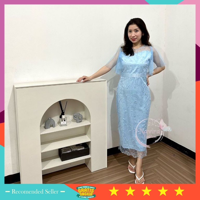 Baju Lebaran Natal Dress Murah Wanita Korean Style Keren - (PREMIUM) DRESS ERIKA [ M L XL ] / DRESS 