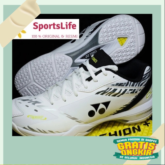 SEPATU BADMINTON YONEX SHB 65 Z 3 ORIGINAL WHITE TIGER - 40 ( 255mm)/Hijau Hitam Putih Biru