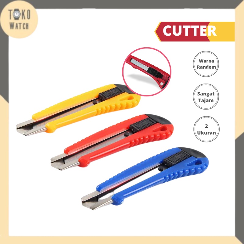 

Pisau Cutter Besar Kecil Sangat Amat Tajam Dan Pegangan Enak Pisau Pemotong TW
