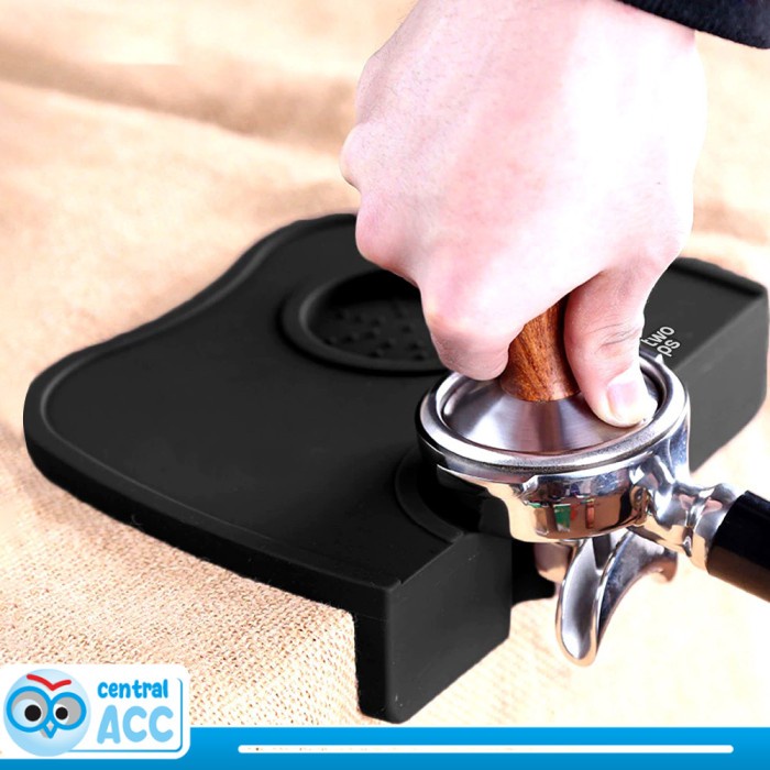 

One Two Cups Silicone Holder Mat Tamper Kopi Espresso Barista