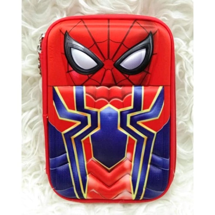 

Tempat Pensil Anak Batman Spiderman Ironman Captain Superman hardcase - New Ironman