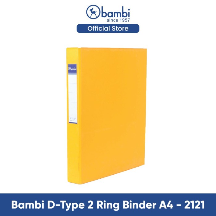

Bambi D-Type 2 Ring Binder A4 - 2121 - Fluoro Orange