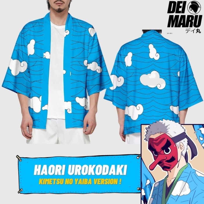 [Sale] Kostum Jepang Japan Kimono Cosplay Demon Slayer - CT Haori Urokodaki - Standar