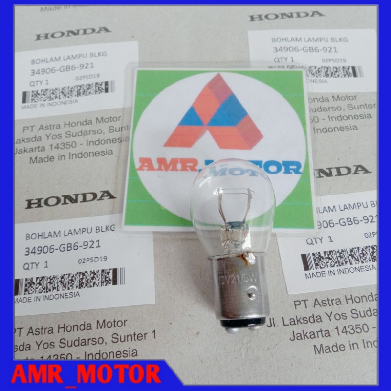 Bohlam Lampu BLKG 34906-GB6-921-025P5D19-12V-21/5W Lampu Belakang Honda Grand Legenda Prima Vario 11