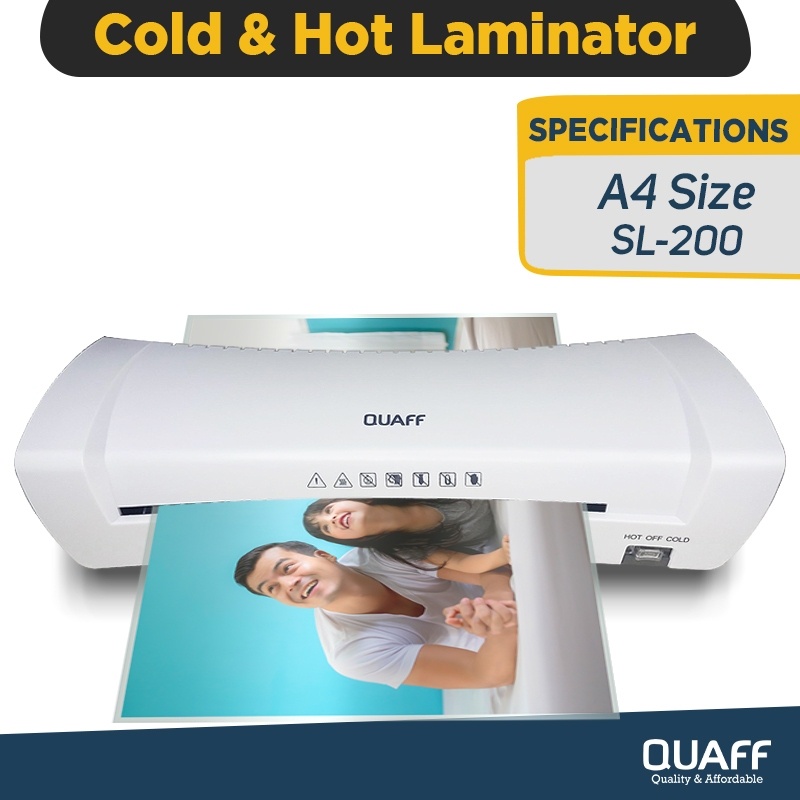 

Mesin Laminasi merek QUAFF (MINI) ukuran A4 （laminasi maksimal 125mic）SL-200