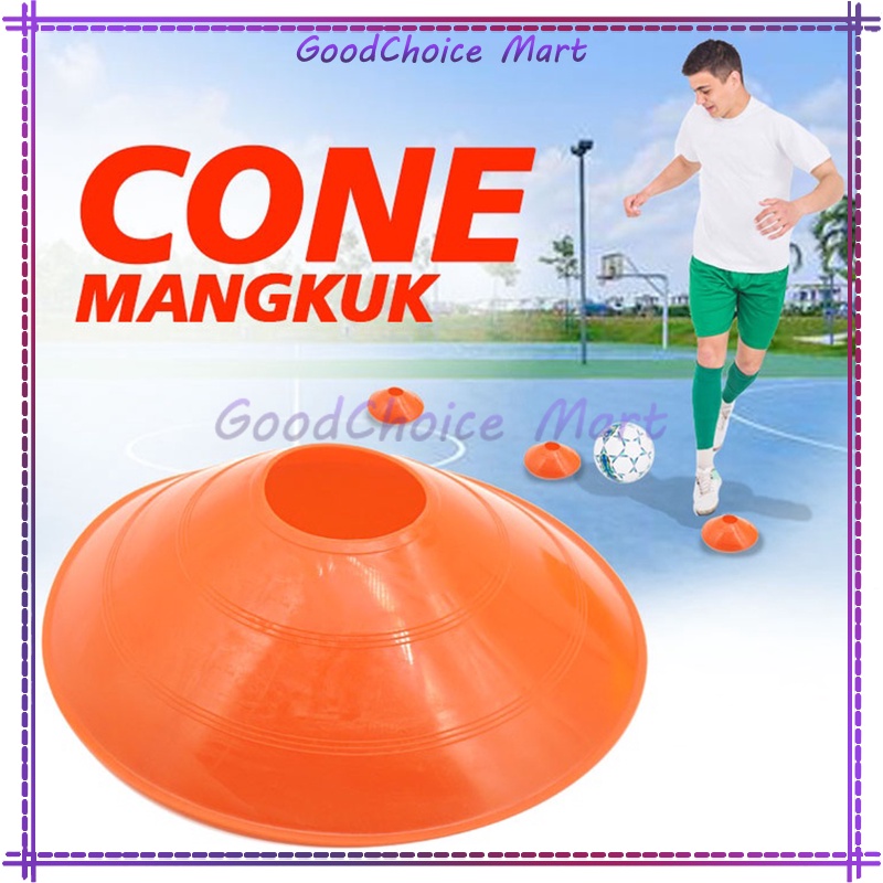 Mangkok Latihan Marker Sport Kerucut Futsal Sepak Bola / Cone Mangkuk Alat Olahraga Latihan / Cone Mangkuk Bola Sepak
