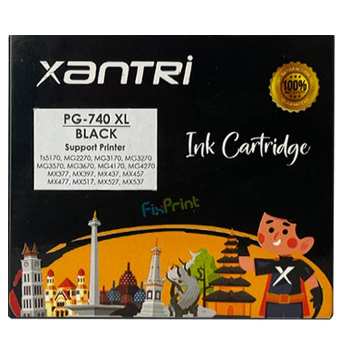 Cartridge Tinta PG740 740 XL Black Plus Chip Can MG3170 MG3670 MX437 PG740XL Cartridge