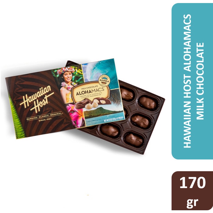 

Hawaiian Host Alohamacs Milk Chocolate 6 oz - cokelat impor usa