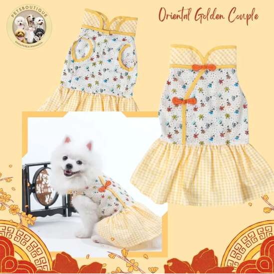 Aksesoris kucing baju anjing import - Chinese Golden GIRL AGR