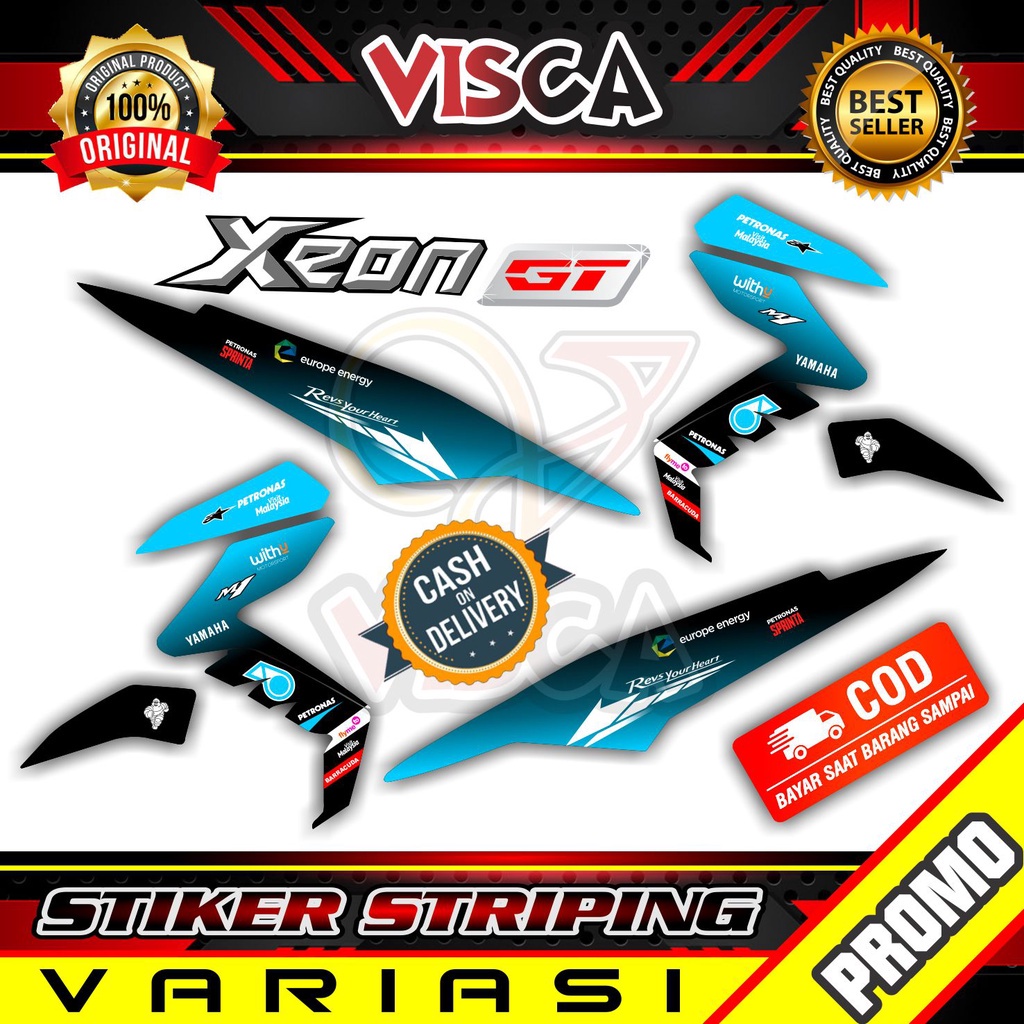 Striping Xeon Gt 125 - Stiker Sticker Striping Variasi Lis Yamaha Xeon Gt 125 - Striping Hologram Xe