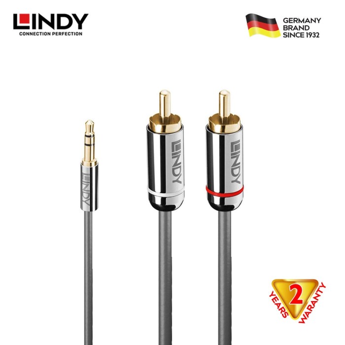 LINDY Cromo 3.5mm to Phono Audio Cable,2m 35334