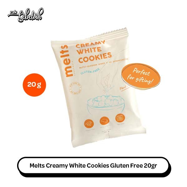 

Melts Creamy White Cookies 20g Gluten Free Vegan | Kukis Sereal