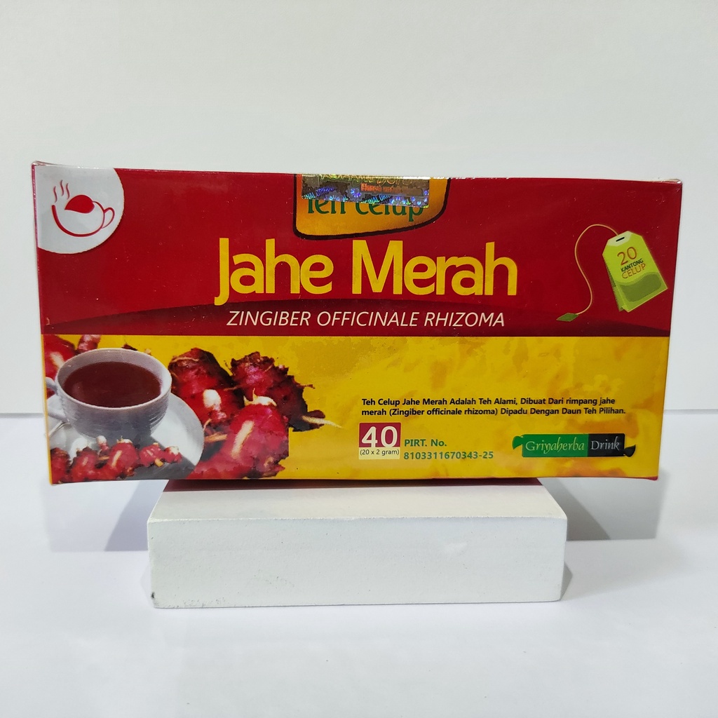 

Minuman untuk Daya Tahan Tubuh TEH JAHE MERAH Original isi 20 Kantong Teh Celup HALAL Original