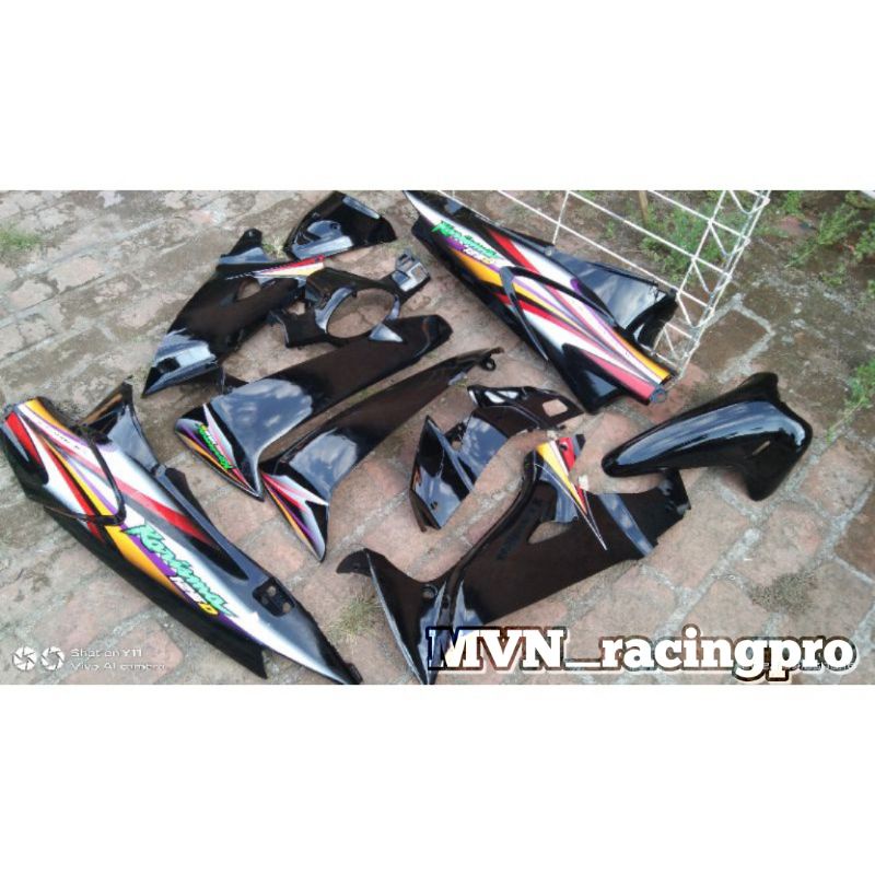 BISA COD Paket Cover Fullset halus hitam plus sticker HONDA KHARISMA 125 D 125D Kualitas terjamin ba