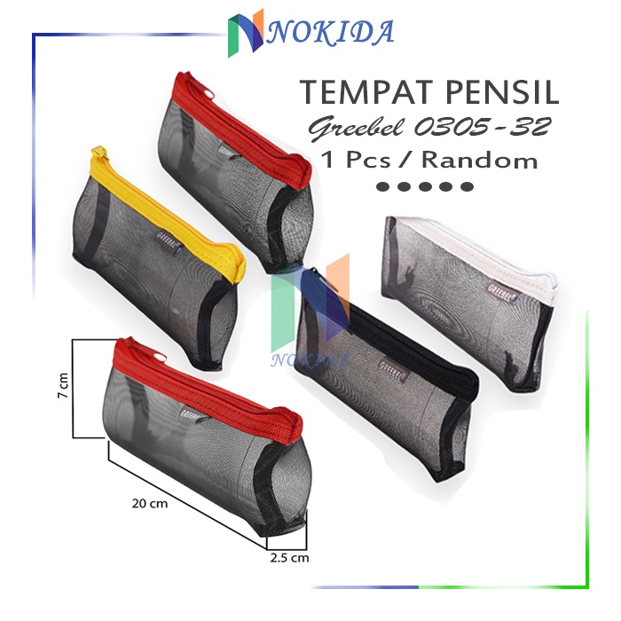 

Nokida Kotak Pensil Greebel 0305-32 / Pensil Case Cute / Tepak Pencil Transparant 1 Pcs