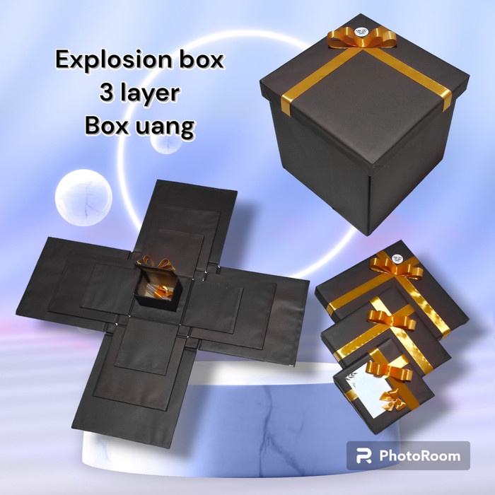 

box suprise box kejutan gift box explosion box 3 layer box roll uang