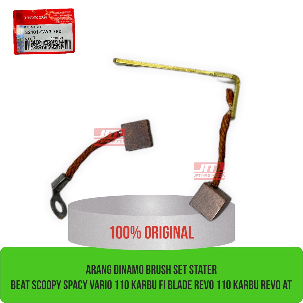 Arang dinamo brush stater beat scoopy spacy vario 110 karbu fi blade revo 110 karbu revo AT 32101-GW