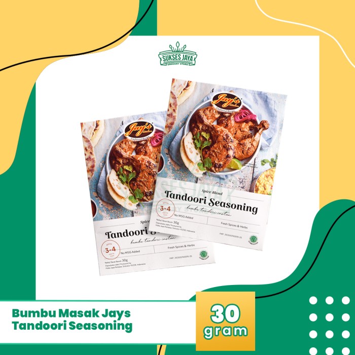 

Bumbu Masak Tandori instan Tandoori Seasoning 30 Gram