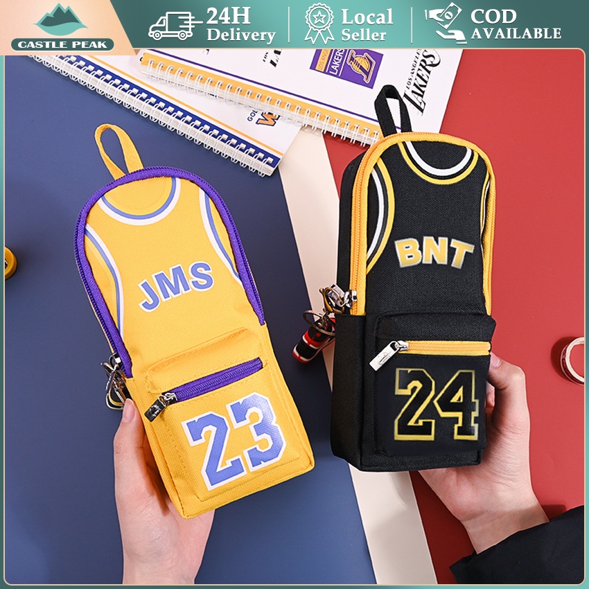 

Pencil Cases Boys Sports Series Basketball Pen Holder Large Capacity Stationery Box Coded