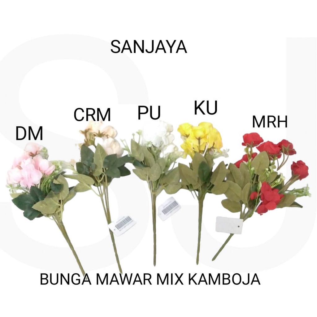 (HASANS FLORIST)Bunga Mawar Latex Premium / Bunga Mawar Artificial / Bunga Mawar Palsu Plastik / Bun