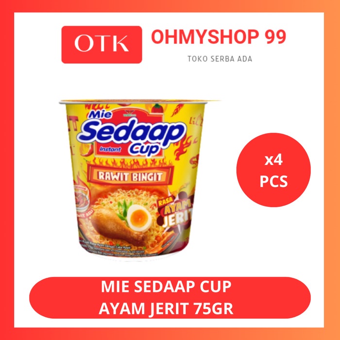 

Mie Sedaap Cup Kuah Ayam Jerit 4x75gr