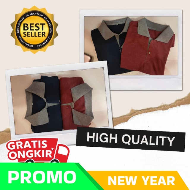 kaos polo pria baju kaos kerah polos / kaos berkerah murah grosir pendek dewasa