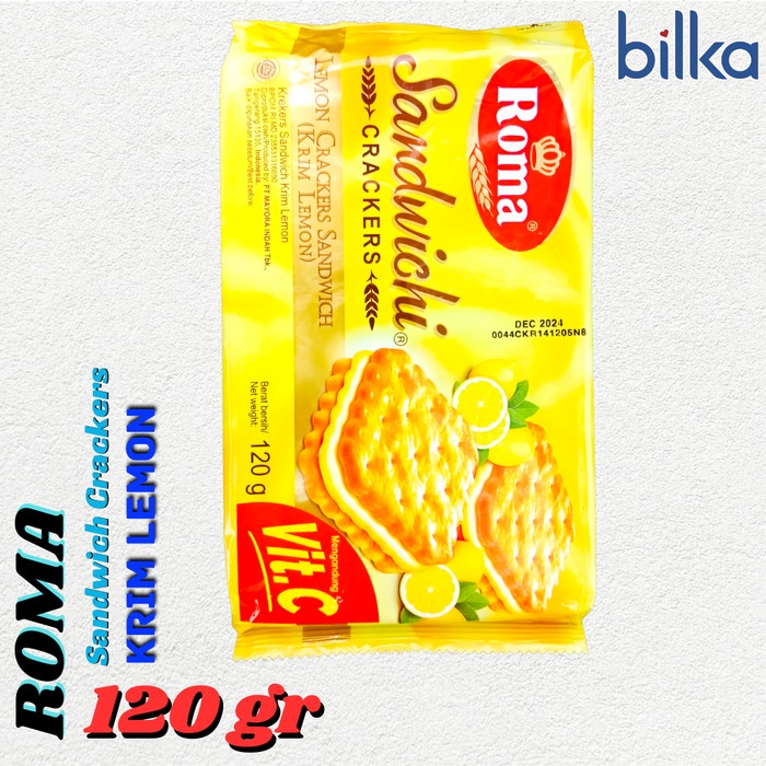 

ROMA Sandwich Crackers Krim Lemon 120gr