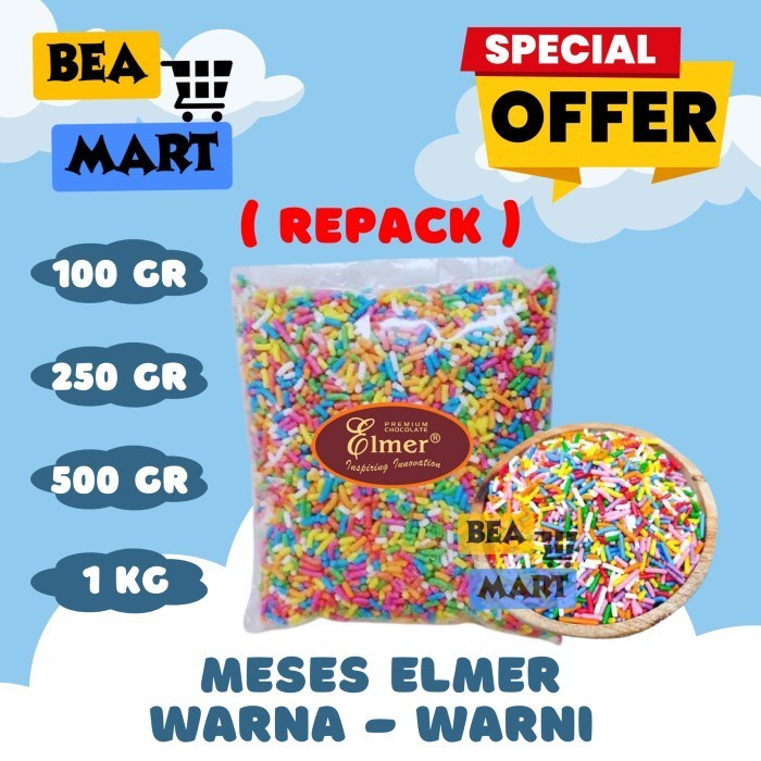 

Meses Elmer Warna Warni 100 250 500 1 kg | Repack 100gr 250gr 500gr 1kg