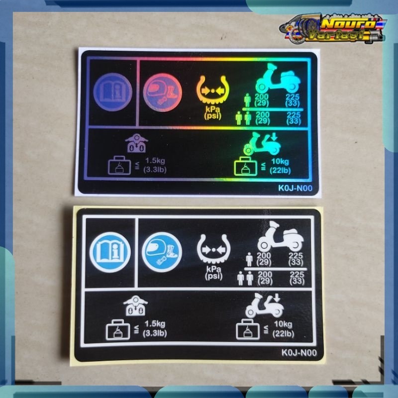 Sticker Stiker Peringatan penting Honda beat new warning bagus