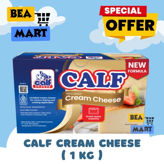 

Calf Processed Cream Cheese 1kg | Keju Krim Olahan Halal MUI Murah 1 kg