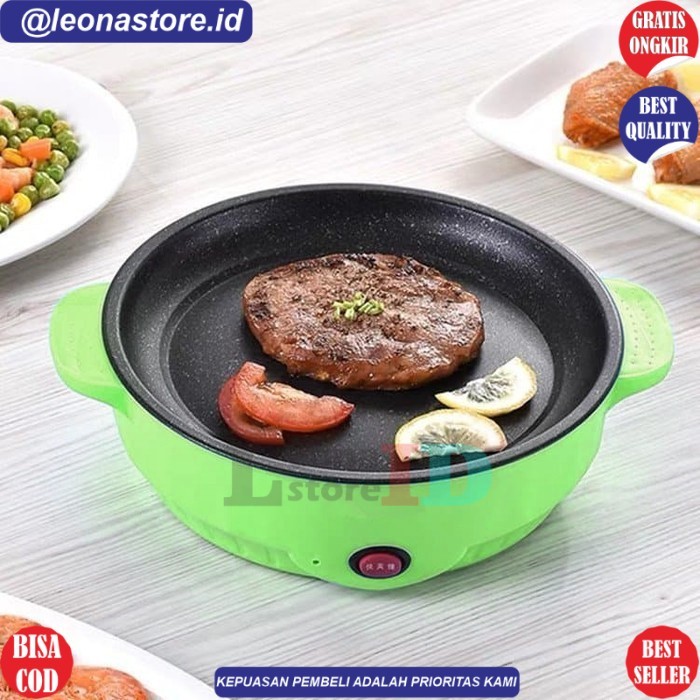(TKP) Korean Pan Fried 22 CM Wajan Panci BBQ Listrik Multifungsi Q2 8322